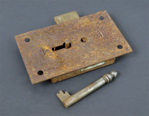 antique cast iron cabinet lock